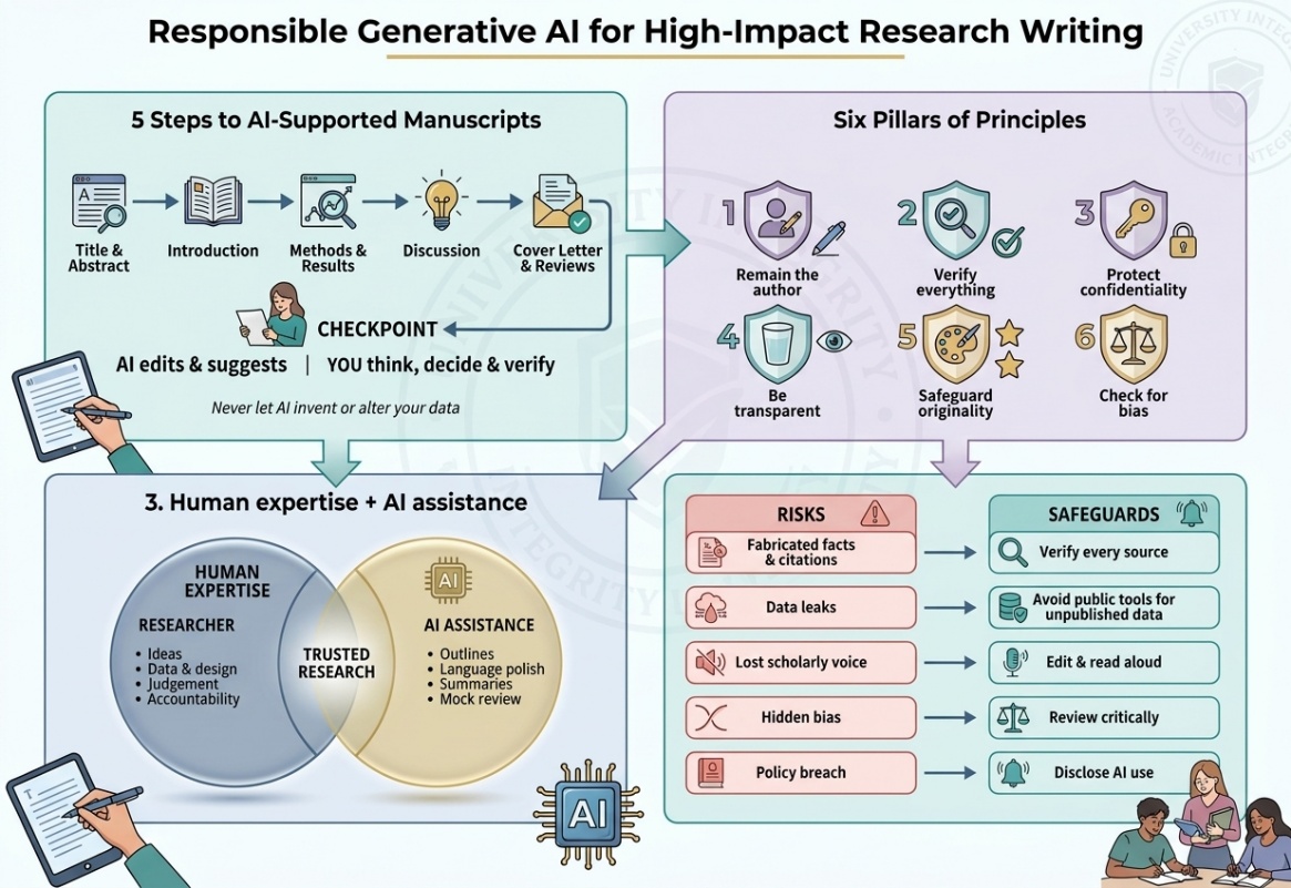 Responsible use of generative AI across the research manuscript workflow