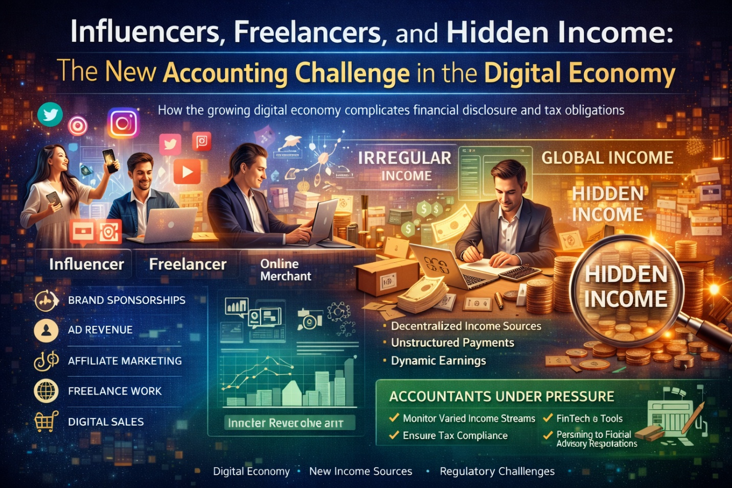 Influencers, Freelancers, and Hidden Income: The New Accounting Challenge in the Digital Economy
