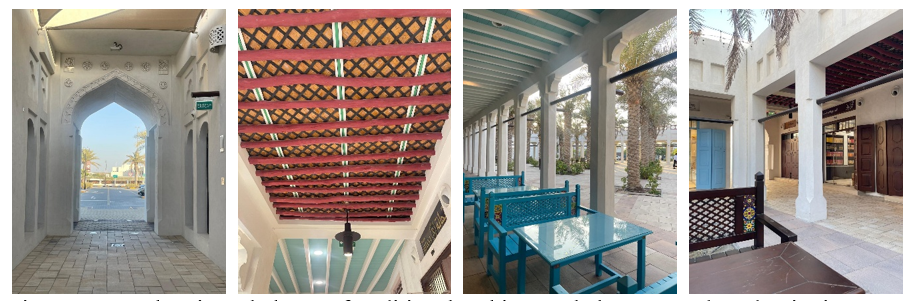 A balance of traditional architectural elements and modernity in Souq Al Baraha