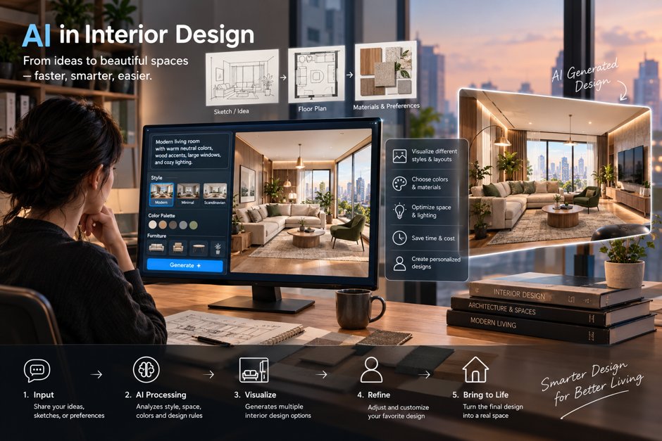 AI-assisted interior design visualization